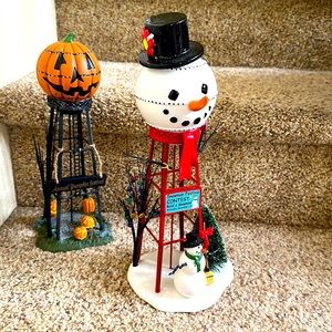 Department 56 Village accessory snowman water tower